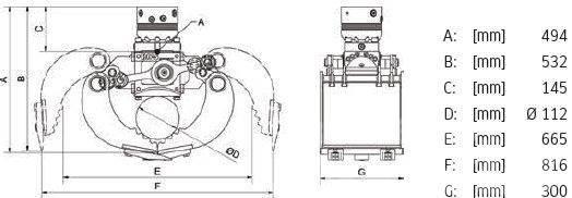 DMS SG2030 inkl. Rotator Sortiergreifer - NEU Pinzas
