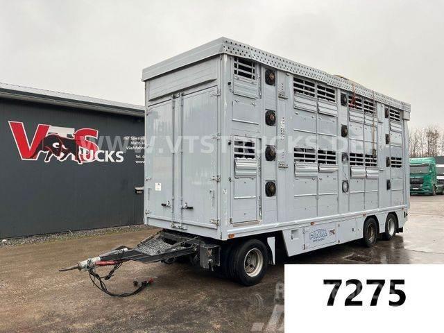  Finkl VA 24 3.Stock Vieh. Hubdach Rampe 3 Achsen Remolques para transporte de animales