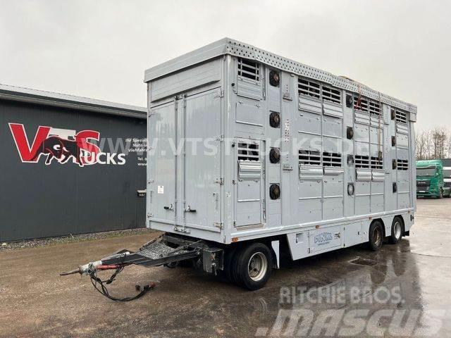  Finkl VA 24 3.Stock Vieh. Hubdach Rampe 3 Achsen Remolques para transporte de animales