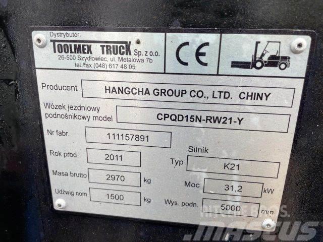 Hangcha 15N stapler,vin 891 Carretillas LPG