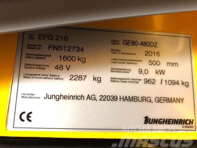 Jungheinrich EFG216 - 4.8 M HUBHÖHE -BATTERIE 91% -TRIPLEX Otras carretillas elevadoras