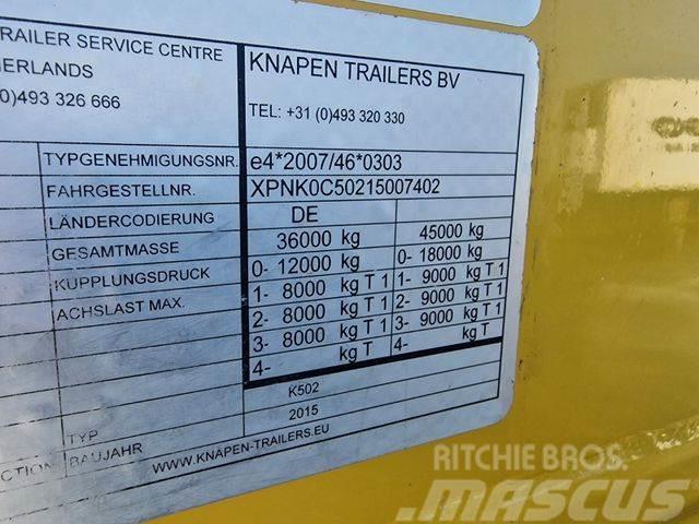 Knapen K502 Walkingfloor Side Doors 2015 year Semirremolques con carrocería de caja