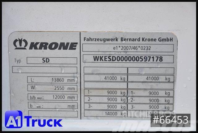 Krone SD, Mega,445/45 R19.5, BPW, Hubdach Semirremolques con caja de lona