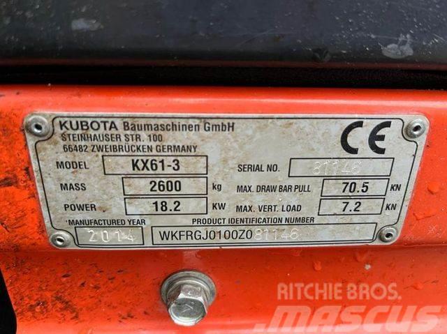 Kubota Minibagger KX 61 Minibagger 2245h, incl. Grabn+T Mini excavadoras < 7t