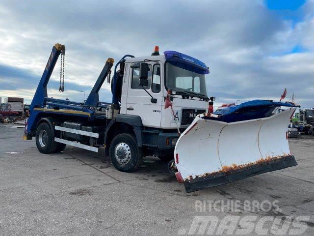 MAN 19.293 4X4 snowplow, for containers vin 491 Camiones con gancho