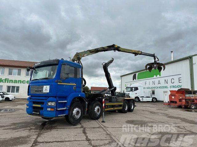 MAN TGA 41.460 for containers and scrap + crane 8x4 Camiones polibrazo