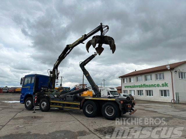 MAN TGA 41.460 for containers and scrap + crane 8x4 Camiones polibrazo