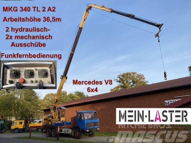 Mercedes-Benz 2622 V8 6x4 MKG 340 T2A2 36,5m Seilwinde Funk Camiones grúa