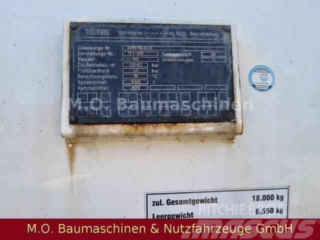  Saugwagenanhänger / Tollense TH 93 / 14.000 L Cisterna