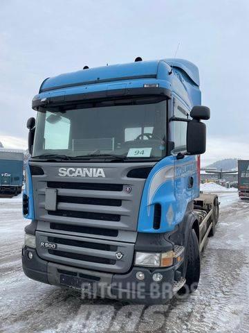 Scania R 500 V8 LB 6X2 MNA ABROLLER GELENKTEACHSE Camiones polibrazo