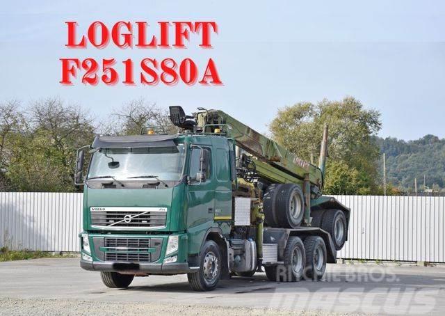 Volvo FH 500 * LOGLIFT F251 S80A + Anhänger /6x4 Transporte de madera