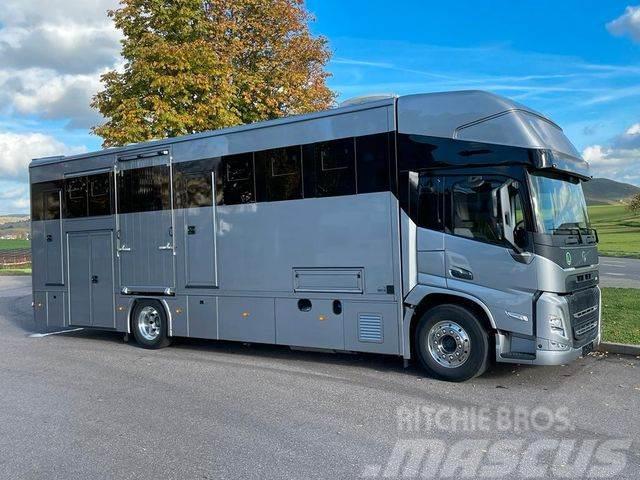 Volvo FM 380, 5 Pferde,Wohnung m Pop Out Camiones de ganado