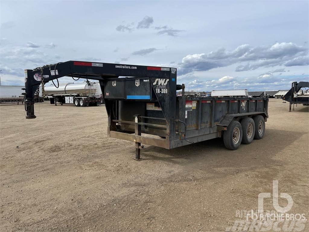 Abu 16 ft Tri/A Gooseneck Dump Remolques para transporte de vehículos