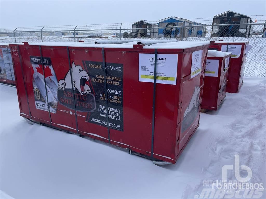 Arctic Shelter 80 ft x 40 ft x 24 ft Peak Doub ... Edificación de acero