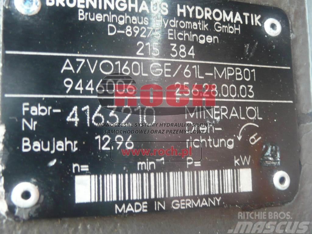 Brueninghaus Hydromatik A7VO160LGE/61L-MPB01 9446006 256.28.00.03 Hidráulicos