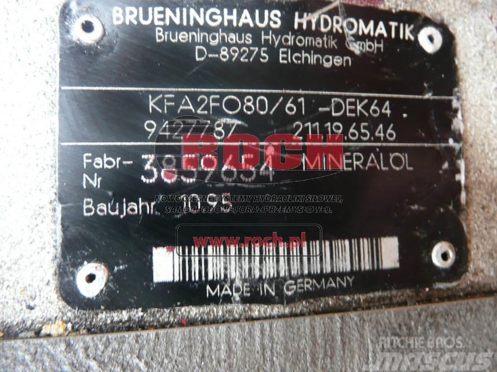 Brueninghaus Hydromatik KFA2F080/61-DEK64 9427787 211.19.65.46 Hidráulicos