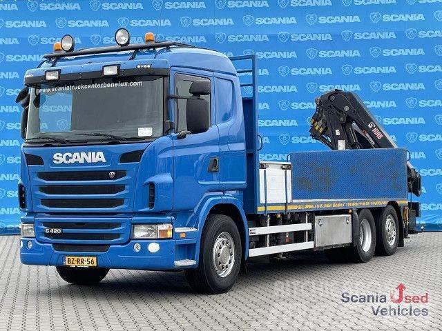 Scania G 420 LB6x2*4HNA 9T 6320x2540 HIAB 211 EP-4 AIRCO Camiones plataforma
