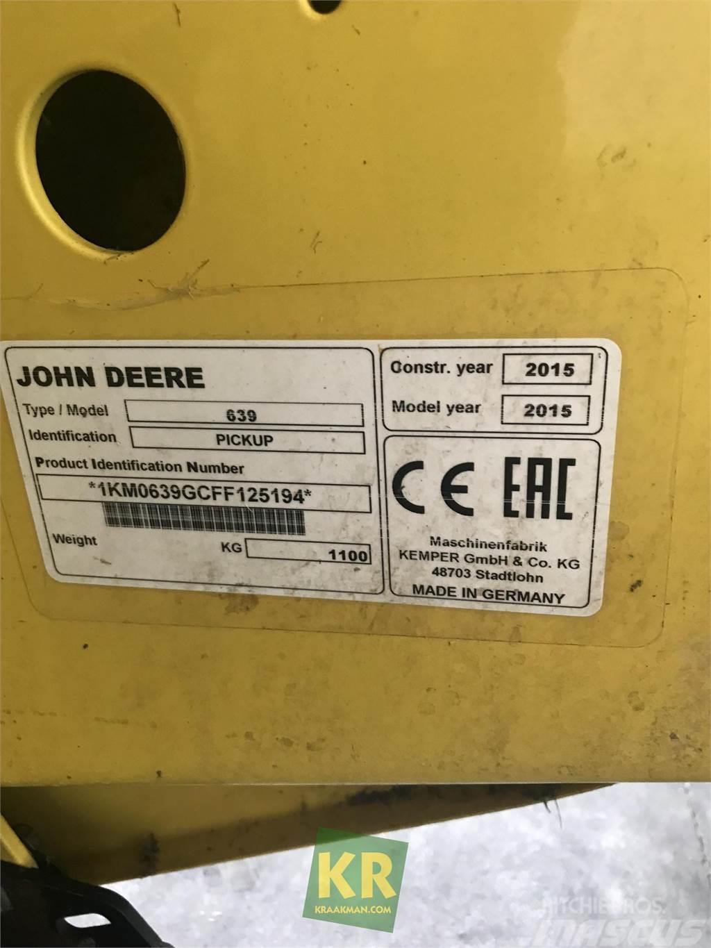 John Deere 639 Accesorios para picadoras de forraje autopropulsadas