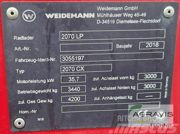 Weidemann 2070 CX LP Cargadoras sobre ruedas