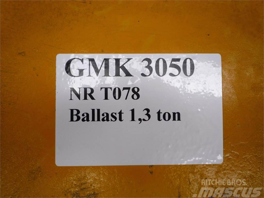 Grove GMK 3050 counterweight 1,3 ton Piezas y equipos para grúas