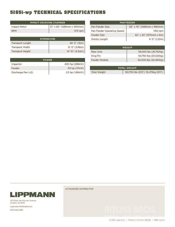 Lippmann 5165i WP Trituradoras