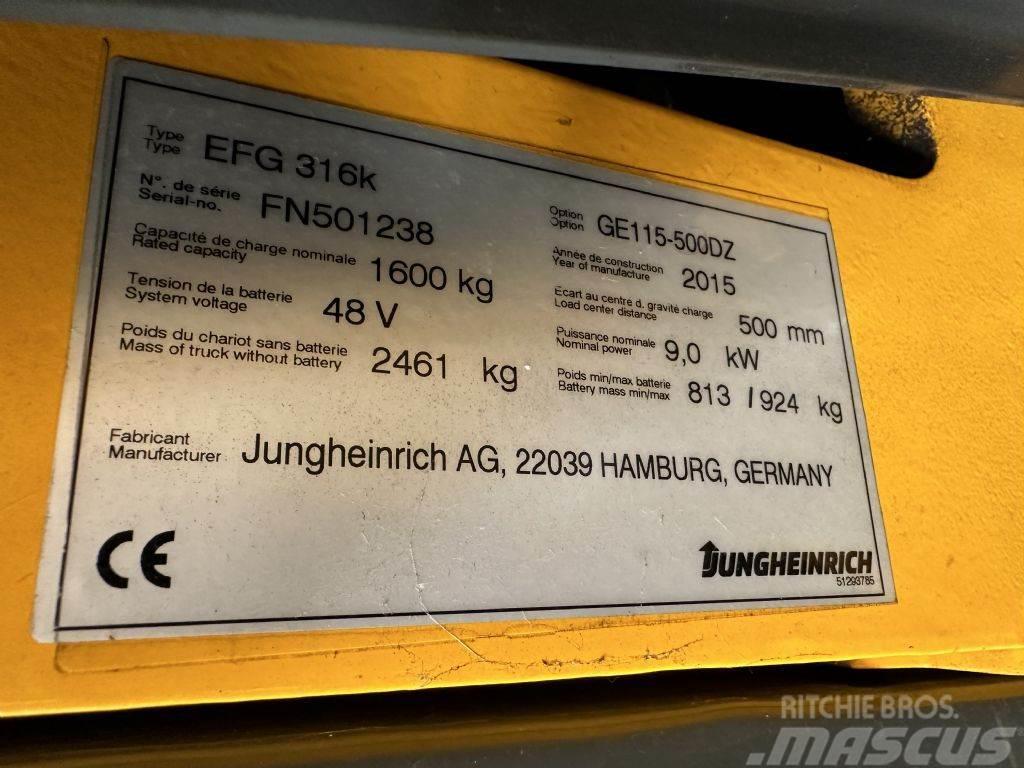 Jungheinrich EFG 316k - TRIPLEX 5 m Carretillas de horquilla eléctrica