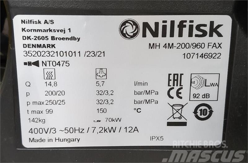 Nilfisk 200/960 FAX Lavadoras de alta presión